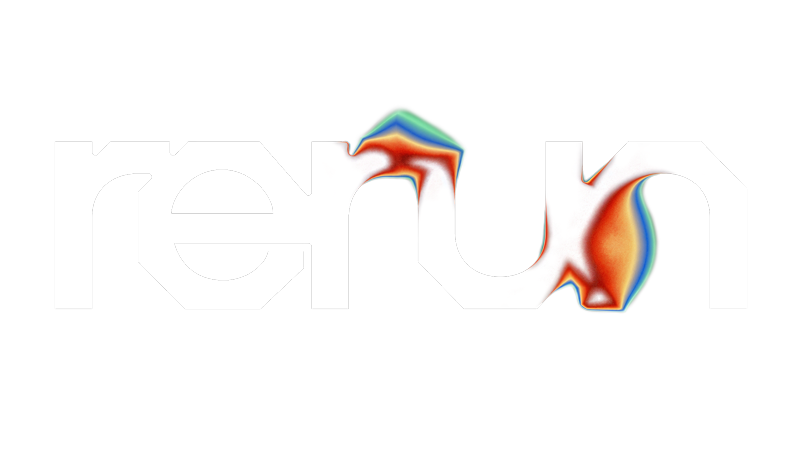 Rerun liquid wordmark