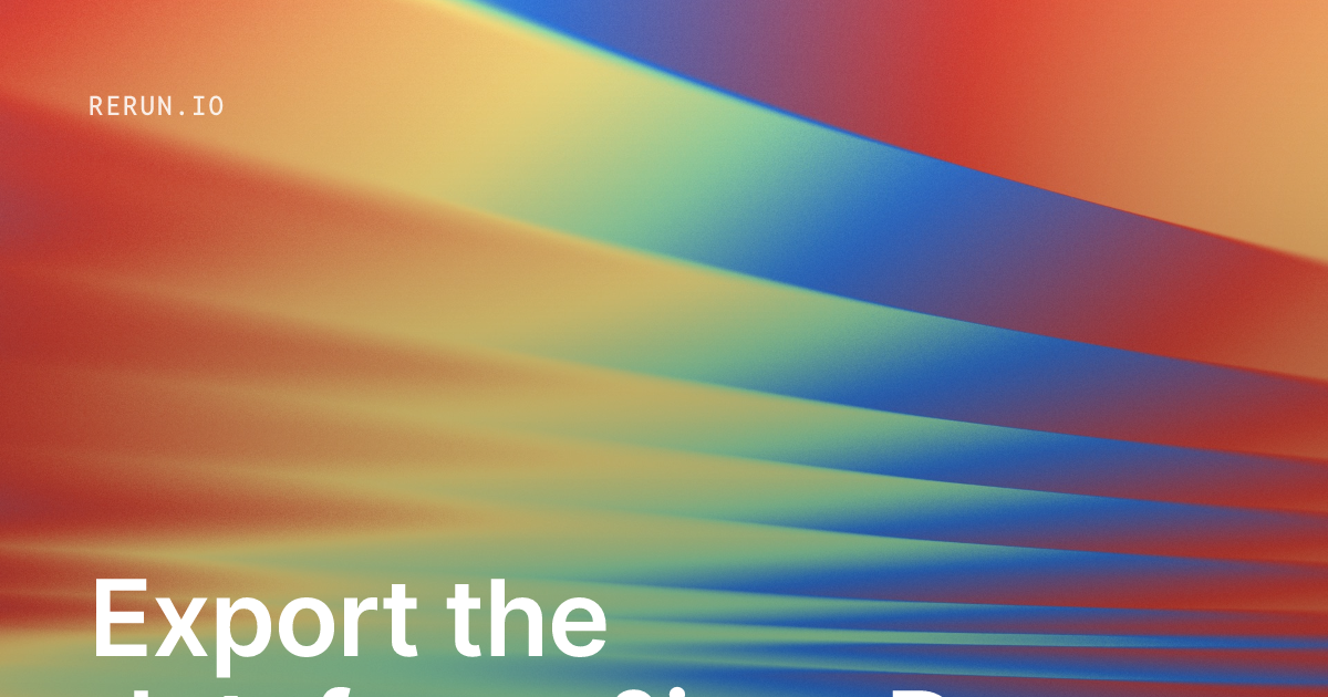 Export the dataframe | Rerun